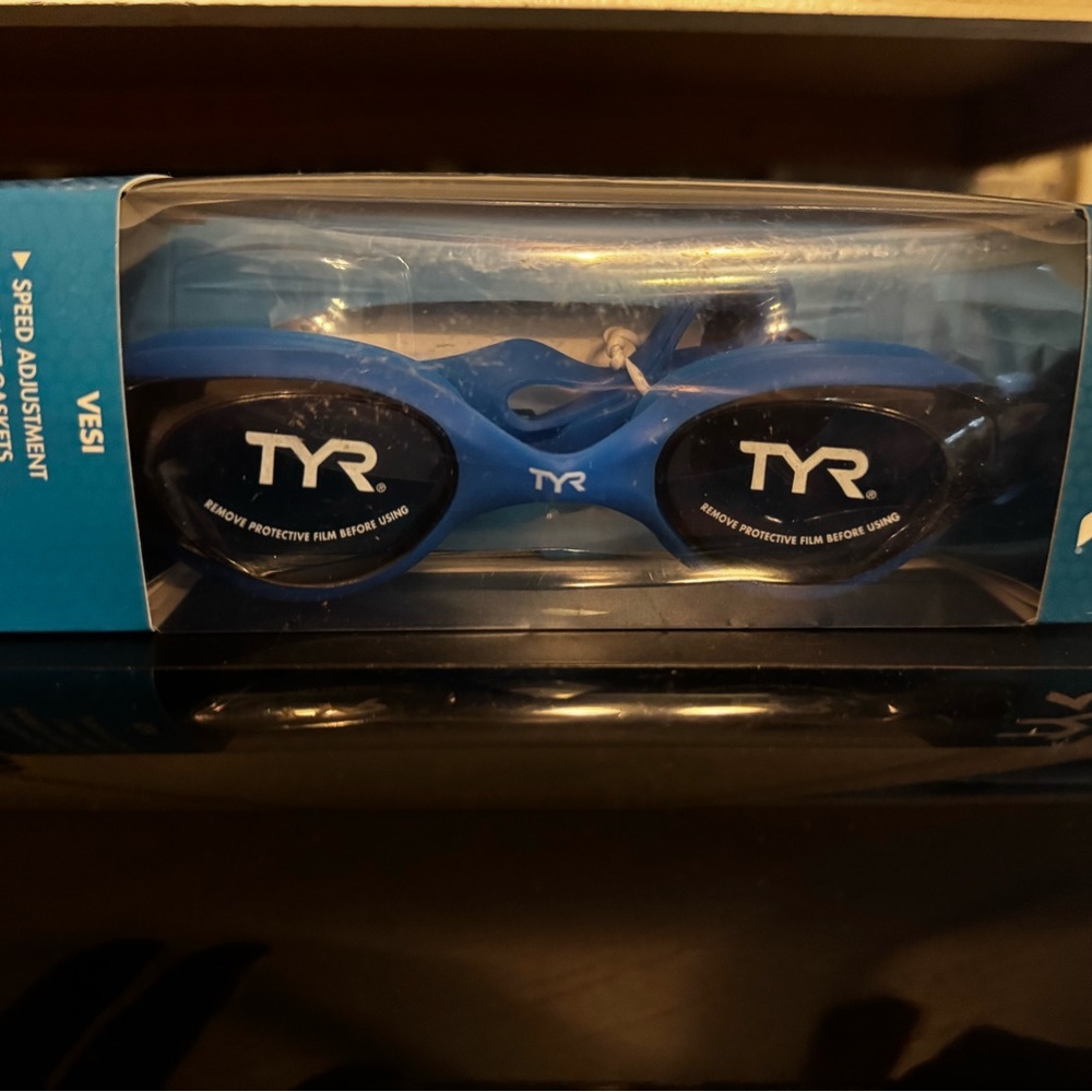 TYR Vesi Blue Swim Goggles